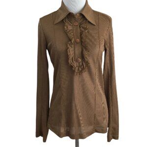 See by Chloe Copper Snap Button Blouse m